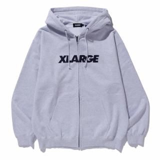XLARGE<MENS> STANDARD LOGO ZIP UPHOODED SWEATSHIRT