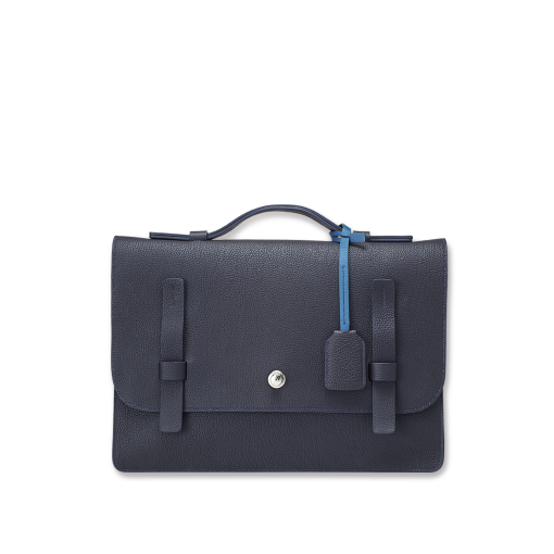 T Briefcase(M)<br>German Shrunken CalfSoft Calf<br>Arctic BlueInk Blue