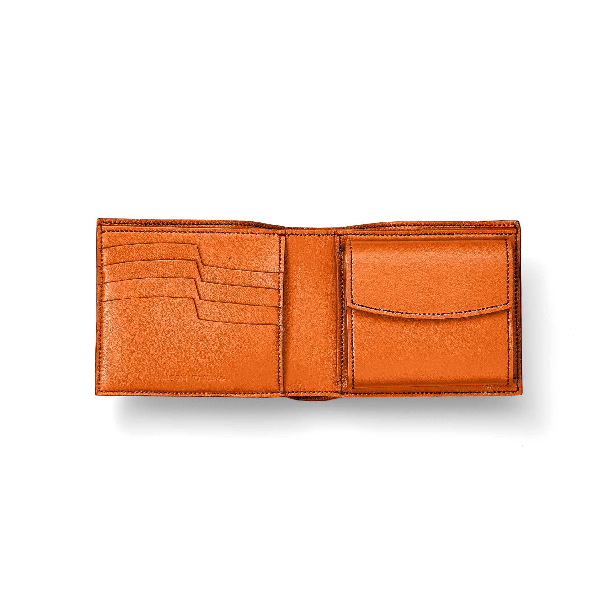 T5 WalletGerman Shrunken CalfTitanium×Orange - MAISON TAKUYA T5 WalletGerman Shrunken CalfTitanium×Orange - MAISON TAKUYA