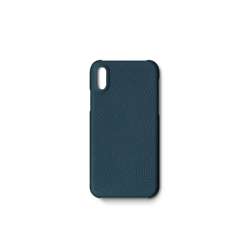 iPhone X & XS Case<br>German Shrunken Calf<br>Ink Blue