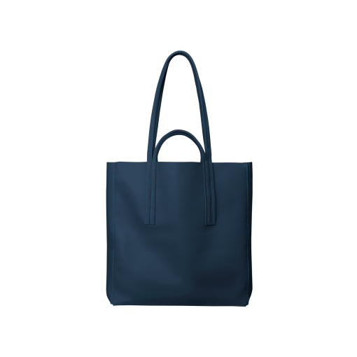 Double Handle Tote Bag<br>Soft Calf<br>Midnight Blue