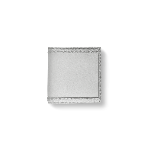 Compact Wallet w/ Coin Case<br>Soft Calf×Shrink Calf Frame<br>White