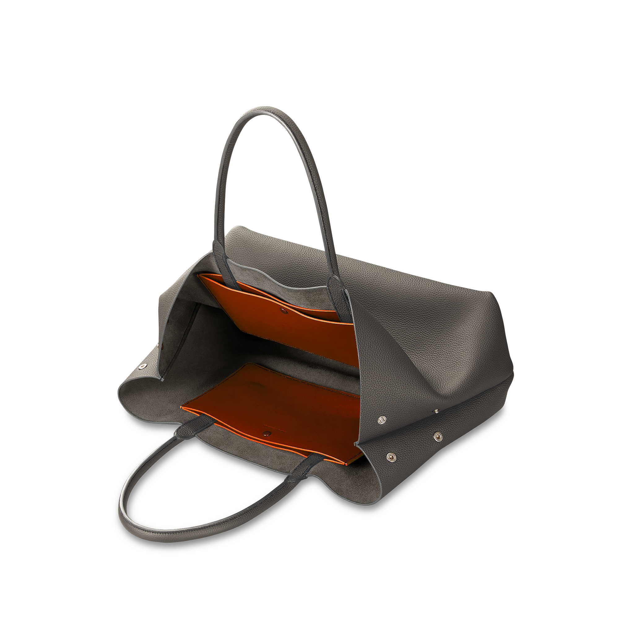 Basket BriefcaseGerman Shrunken Calf×LambTitanium×Orange Basket BriefcaseGerman Shrunken Calf×LambTitanium×Orange