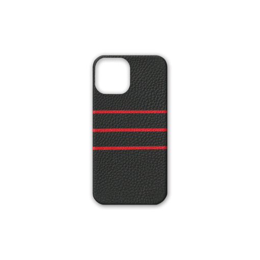iPhone 1212 Pro Case Border<br>German Shrunken CalfGoat<br>BlackRed