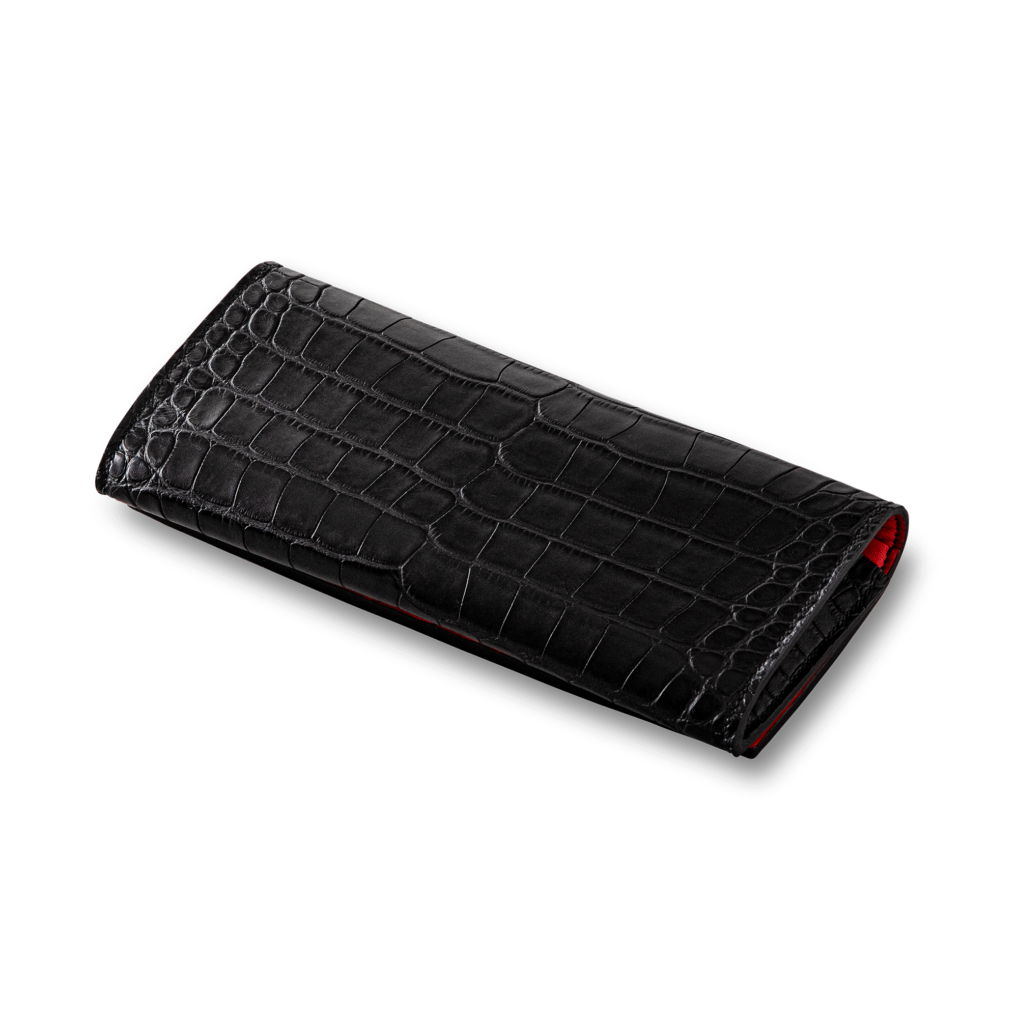 TT1 WalletAntique Finish Alligator×LambBlack×Red - MAISON