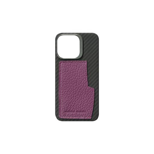 iPhone 13 Pro Case w/ Pocket<br>French Crisp Calf<br>Violet