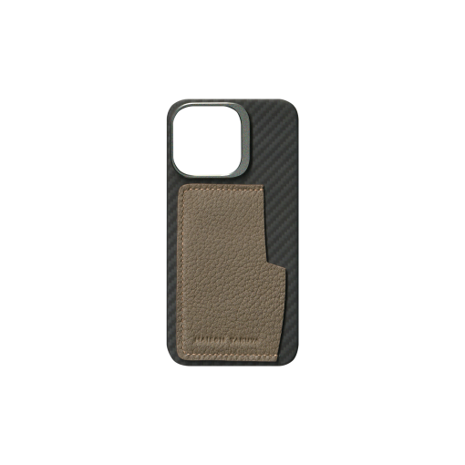 iPhone 13 Pro Case w/ Pocket<br>French Crisp Calf<br>Taupe