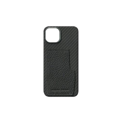 iPhone 13 Case w/ Pocket<br>French Crisp Calf<br>Black