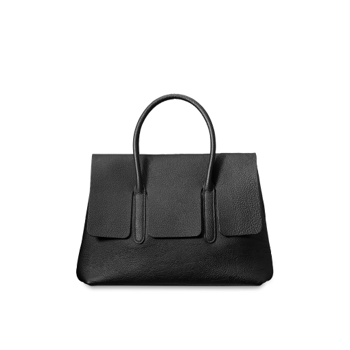 Flap Brief Bag<br>German Shrunken CalfLamb<br>BlackAzure