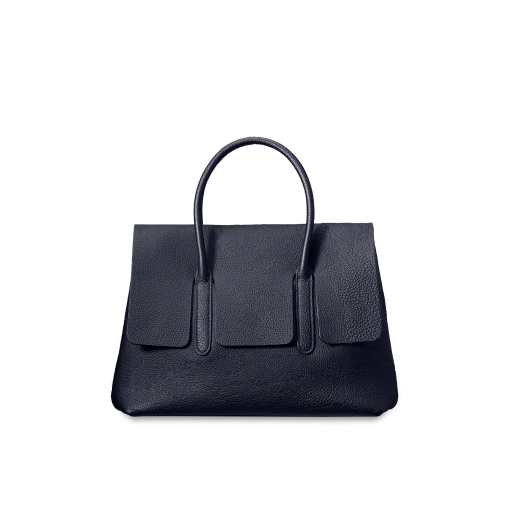 Flap Brief Bag<br>German Shrunken CalfLamb<br>Midnight BlueMidnight Blue