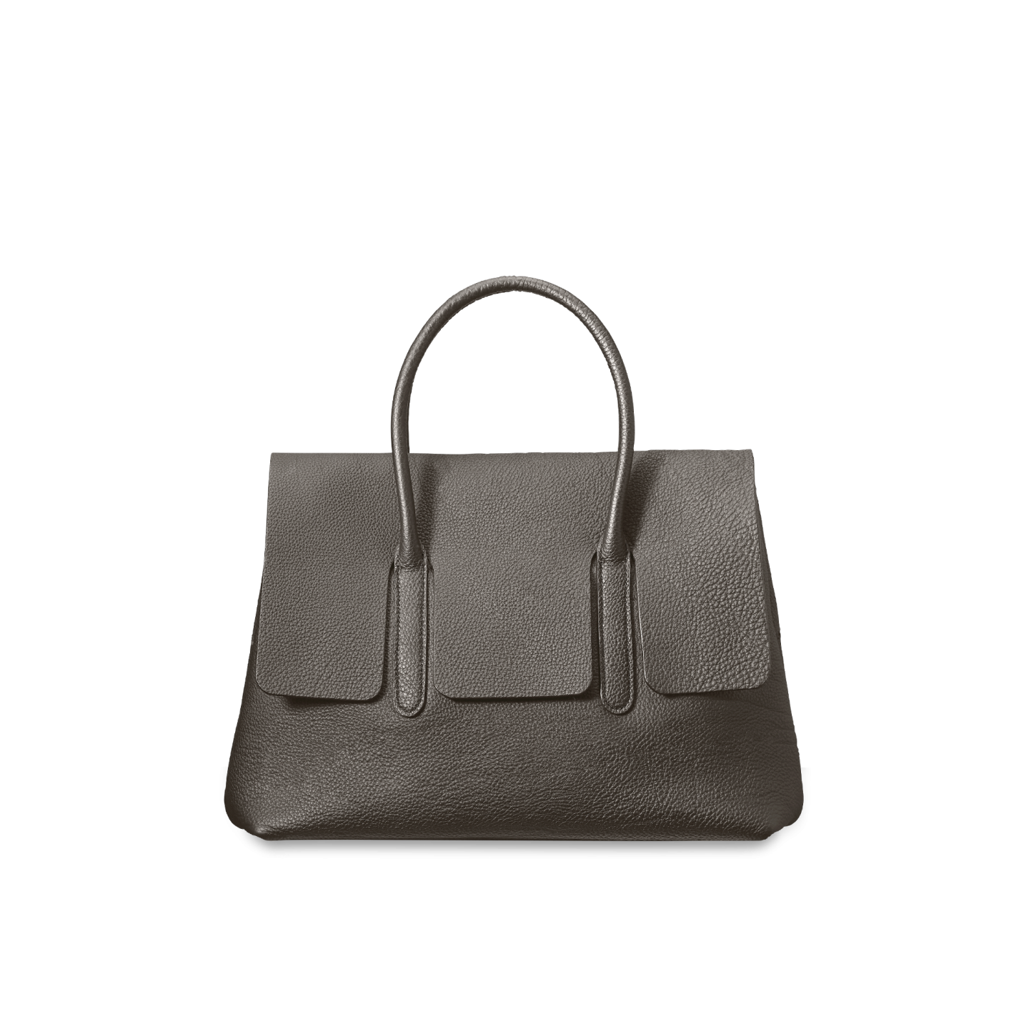 Flap Brief BagGerman Shrunken Calf×LambTitanium×Orange Flap Brief BagGerman Shrunken Calf×LambTitanium×Orange