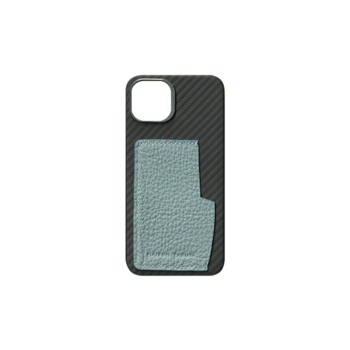 iPhone 13 Case w/ Pocket<br>French Crisp Calf<br>Air Blue
