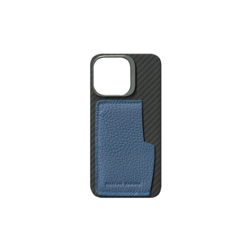 iPhone 13 Pro Case w/ Pocket<br>French Crisp Calf<br>Bright Blue