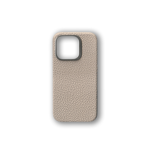 iPhone 14 Pro Case<br>German Shrunken Calf<br>Platinum