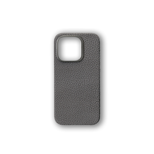 iPhone 14 Pro Case<br>German Shrunken Calf<br>Titanium