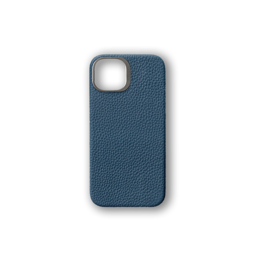 iPhone 14 Case<br>German Shrunken Calf<br>Ink Blue