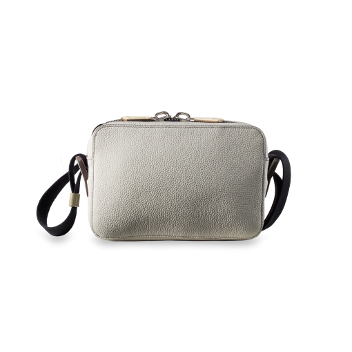 T Travel Messenger<br>German Shrunken Calf/LizardGoat<br>Ash Grey/SandTurquoise