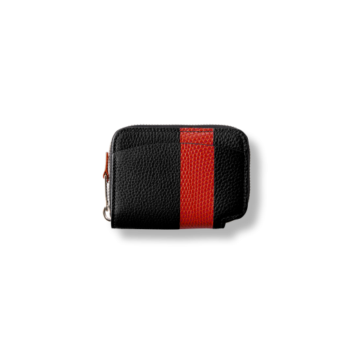 TT3 Coin Case<br>German Shrunken Calf/LizardGoat<br>Black/RedMidnight Blue