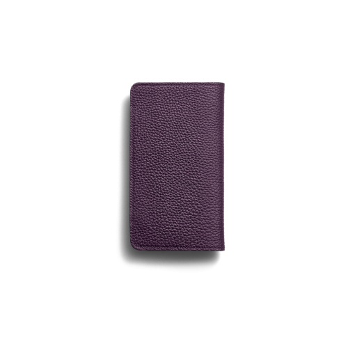 iPhone 14 Pro Combo Case<br>German Shrunken Calf×Lamb<br>Dark Purple×Black