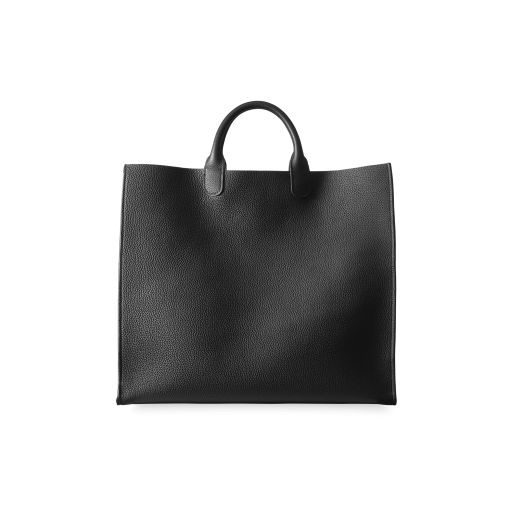 Container Tote(L)<br>German Shrunken CalfLamb<br>BlackAzure