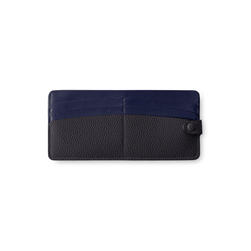 Flat Bill Card Case(L)<br>German Shrunken CalfLamb<br>Midnight BlueMidnight Blue