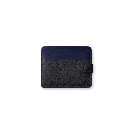 Flat Bill Card Case(S)<br>German Shrunken CalfLamb<br>Midnight BlueMidnight Blue