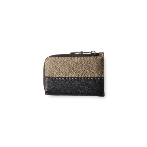 Key Pouch<br>German Shrunken CalfLamb<br>Tortora/BlackGrey