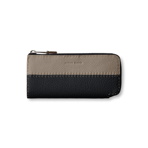 TT Eleven Wallet<br>German Shrunken CalfLamb<br>Tortora/BlackGrey