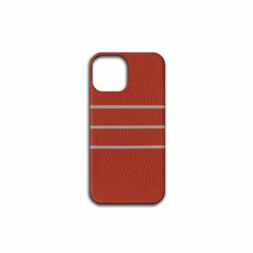 iPhone 13 mini Case Border<br>German Shrunken CalfSpanish Calf<br>RedLight Grey