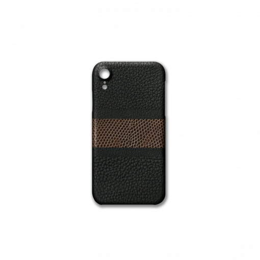 iPhone XR Case RC Block<br>French Crisp CalfLizard<br>BlackEarth