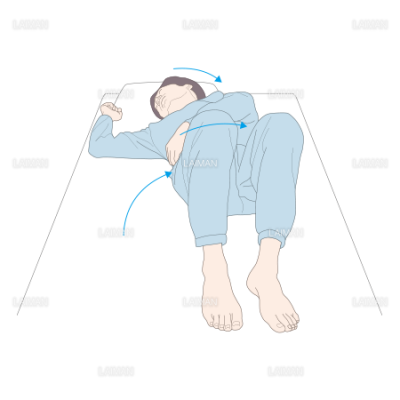側臥位から仰臥位 Sサイズ Laiman Stockweb メディカルイラスト素材のダウンロード販売