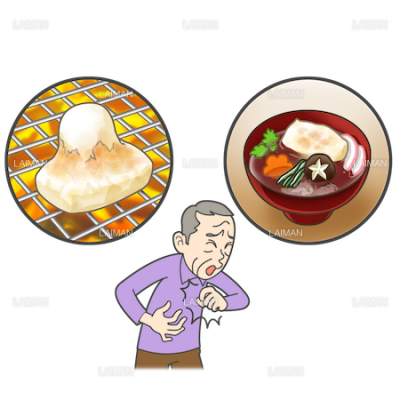 患者イラスト 餅を喉に詰まらせる窒息事故 ｍサイズ Laiman Stockweb メディカルイラスト素材のダウンロード販売