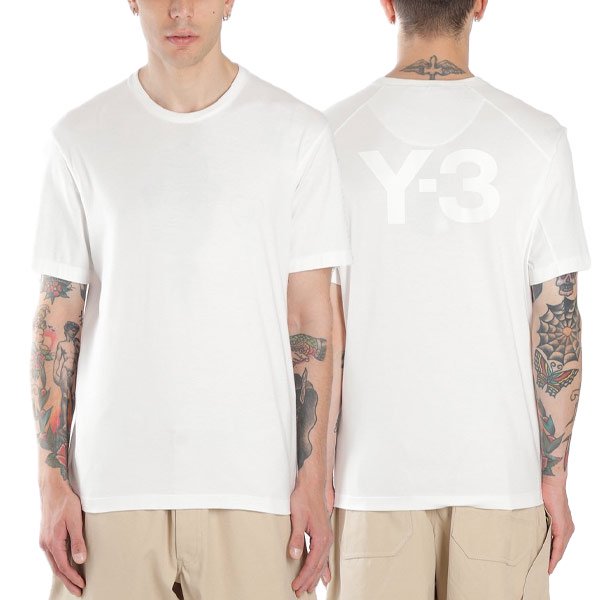 Y-3 ワイスリー Tシャツ メンズ ロゴ ラウンドネックティー ホワイト
