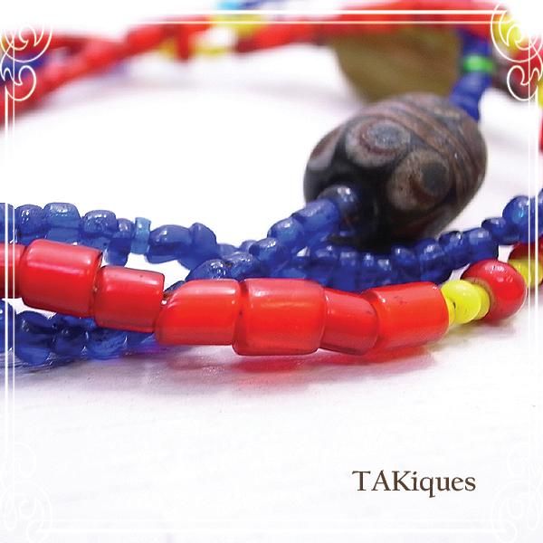 ジャワ玉 アンティーク トレードビーズ ガラスビーズ TAKiques