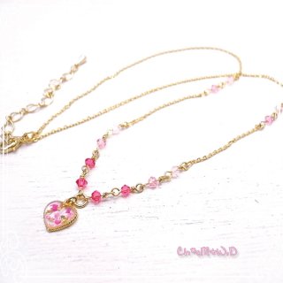 ã*eM+W:D[֥ǥ] PINK heart Necklace եå󥢥꡼ de-47-ch-n9