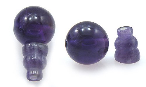 ボサ 紫色系 アメジスト 数珠パーツ 天然石 Tホール Ｔ穴丸玉