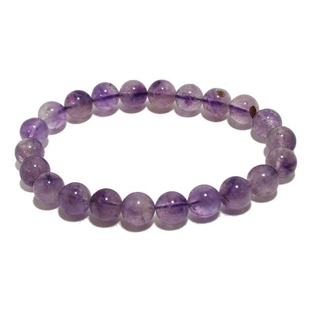 アウトレット 美品 ブレスレット アメジスト(amethyst 8mm 15~16cm