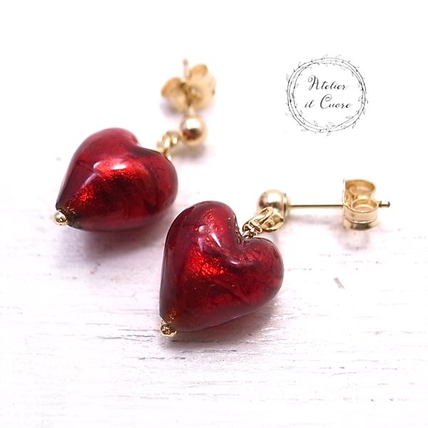 ピアス ヴェネチアンHeart Gold filled 14k 【Atelier il Cuore