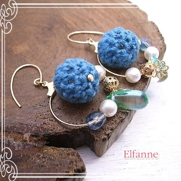 青緑か、緑青か・・・ ピアス アクセサリー 作家 ハンドメイド