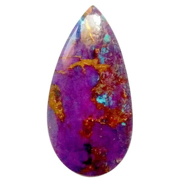 モハベ ターコイズ・パープル ペアカボション 約21x11x3mm 【1点