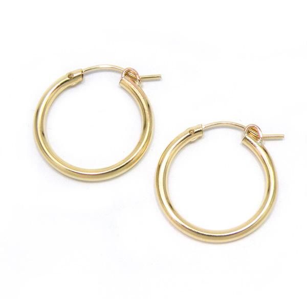 【12月スーパーSALE 15%OFF】 ユーロフープピアスパーツ】(G型フープピアス) 14K 約15mm 14KGF アクセサリー