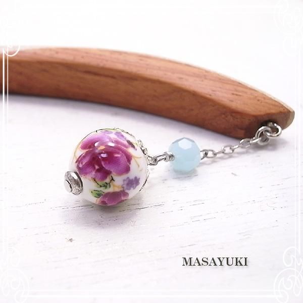 木製 かんざし -カエデ・花梨- MASAYUKI 天然木 天然銘木 民芸品 工芸品 手彫り ハンドメイド 【ジュエリー パーツ工房】アクセサリー/ジュエリー/天然石/クラフトパーツ総合通販店 Tesoro 手作り天然チェリーメープル木製ジュエリーボックス