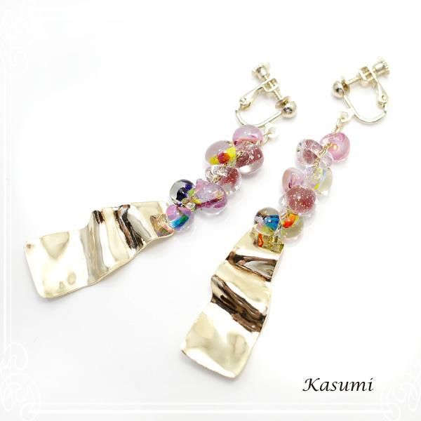 福袋 | レディースファッション通販【公式】 ハンドメイドのアメリカ製ガラスビーズのイヤリング 【Kasumi ピアス
