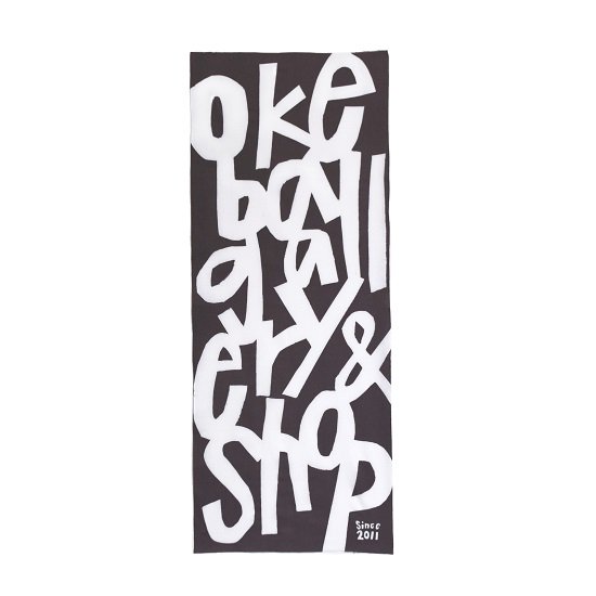 [okeba gallery&shop10周年記念]<br>okebaオリジナルてぬぐい　ロゴタイプ<br>◎ゆうパケット対応商品◎