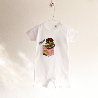 Snack series KID_HAMBURGER RED ROMPERS