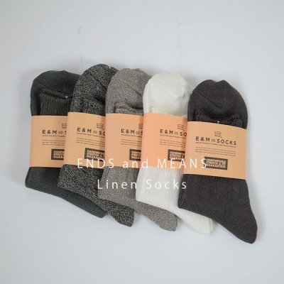 ENDS and MEANSLinen Socks2024SS-5 Colors-