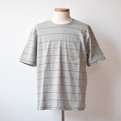 【ENDS and MEANS】Short Sleeve Border TEE  2022SS　-Natural St-