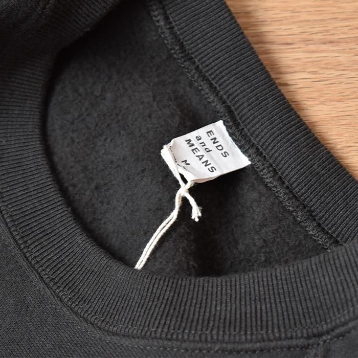 ENDS and MEANS】2023AW CREW NECK SWEAT - Fade Black - ENDS and MEANS】2023AW CREW NECK SWEAT - Fade Black -