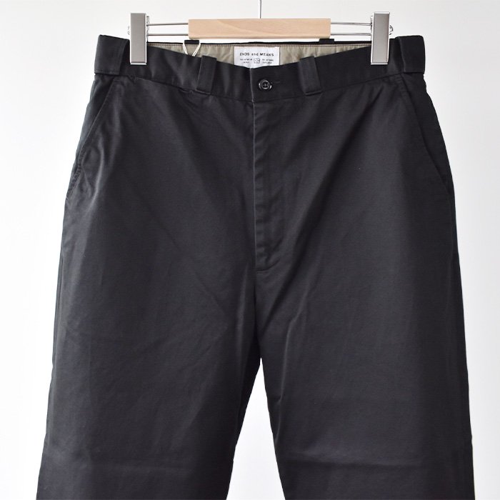 ENDS and MEANS】 2023AW Work Chino - Black -