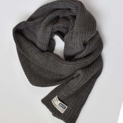 【ENDS and MEANS】2022AW Merino Wool Grandpa Scarf   - Mix Gray -